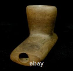 Antique Early 1900s Pueblo Fired Clay Southwest N American Pipe Bowl 3.7 VFINE