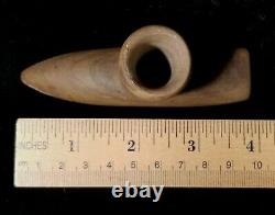 Antique Early 1900s Pueblo Fired Clay Southwest N American Pipe Bowl 3.7 VFINE