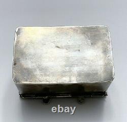 Antique Early-20th C. Native American Navajo Silver & Turquoise Ketoh Cover Box
