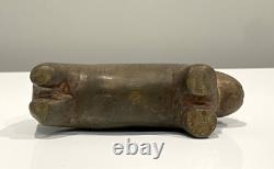 Antique Early-20th C. Native American Zuni Carved Stone Mountain Lion Fetish