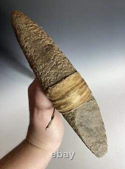 Antique Early American Horse Hames with Native American Stone Axe Head Weapon