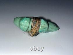 Antique Early Native Zuni Carved Turquoise Wolf Fetish By Teddy Weahkee (d.)