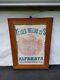 Antique Early Yeager Milling Co Alfarata Framed Flour Sack Native American Rare