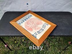 Antique Early Yeager Milling Co Alfarata Framed Flour Sack Native American RARE