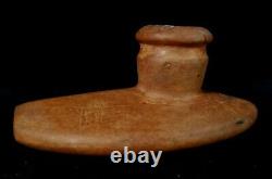 Antique Late 1800s Early 1900s Pueblo SW N American Fired Clay Pipe Bowl VFINE