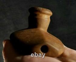 Antique Late 1800s Early 1900s Pueblo SW N American Fired Clay Pipe Bowl VFINE