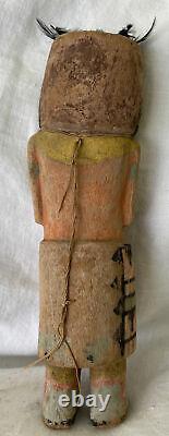 Antique Late 19th Early 20th Century Hopi Kachina Polychrome Pigments Cottonwoo