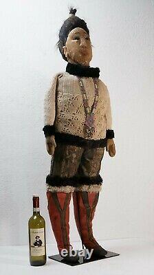 Antique Life Size Eskimo Inuit doll early 20th century