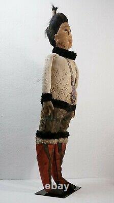 Antique Life Size Eskimo Inuit doll early 20th century