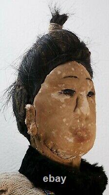 Antique Life Size Eskimo Inuit doll early 20th century