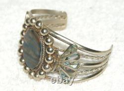 Antique Mexican Jewelry Early Old Silver Moonstone & Mop C. 1940