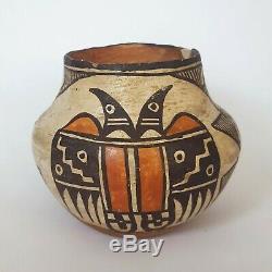 Antique Native American Acoma Pueblo Pottery Jar With Provenance Early 1900s