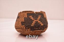 Antique Native American Basket Pit River Northern California Early 1900's 4