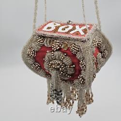 Antique Native American Early 1900s Beaded Whimsey Purse Or Hanging BOX