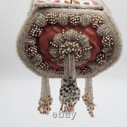 Antique Native American Early 1900s Beaded Whimsey Purse Or Hanging BOX