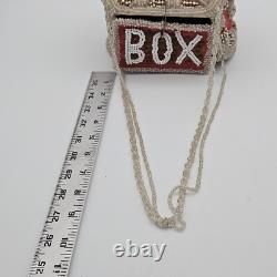 Antique Native American Early 1900s Beaded Whimsey Purse Or Hanging BOX
