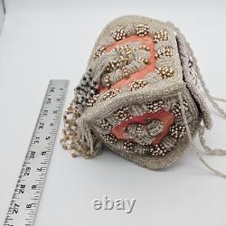 Antique Native American Early 1900s Beaded Whimsey Purse Or Hanging BOX
