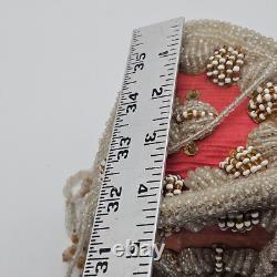 Antique Native American Early 1900s Beaded Whimsey Purse Or Hanging BOX