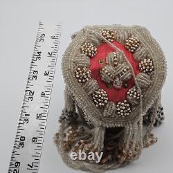 Antique Native American Early 1900s Beaded Whimsey Purse Or Hanging BOX