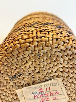 Antique Native American Indian Basket Woven Bottle Early 1900's Washoe Nevada