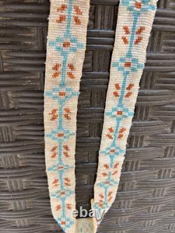 Antique Native American Indian Ceremonial Beaded Sash Belt Early 1900's