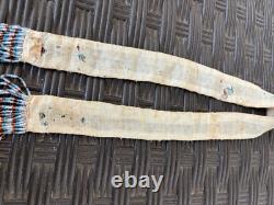 Antique Native American Indian Ceremonial Beaded Sash Belt Early 1900's
