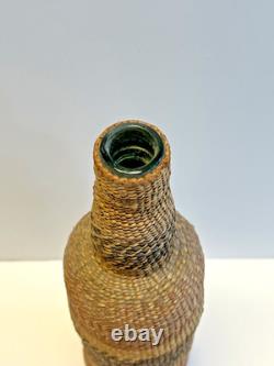 Antique Native American Indian Makah Basket Woven Bottle Early 20th Century