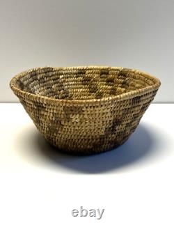 Antique Native American Indian Pima Basket Coiled Hand Woven Early1900s #O506