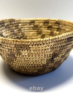 Antique Native American Indian Pima Basket Coiled Hand Woven Early1900s #O506