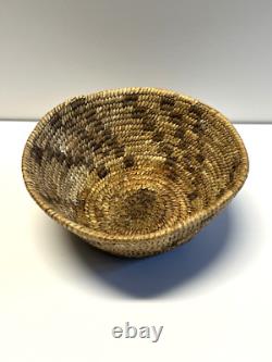 Antique Native American Indian Pima Basket Coiled Hand Woven Early1900s #O506