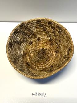 Antique Native American Indian Pima Basket Coiled Hand Woven Early1900s #O506