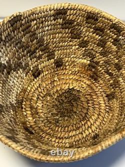 Antique Native American Indian Pima Basket Coiled Hand Woven Early1900s #O506