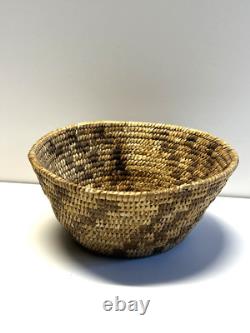 Antique Native American Indian Pima Basket Coiled Hand Woven Early1900s #O506