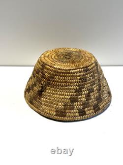 Antique Native American Indian Pima Basket Coiled Hand Woven Early1900s #O506