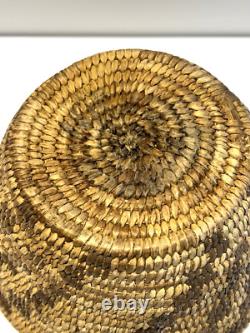 Antique Native American Indian Pima Basket Coiled Hand Woven Early1900s #O506