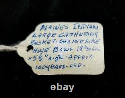 Antique Native American Pawnee Or Other Plains Tribe 17 Gathering Basket FINE