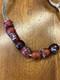 Antique Native American Pony Bead Strand White Centered Reds Early Beads