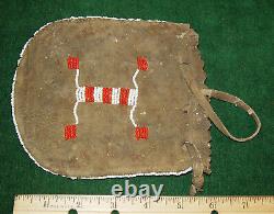 Antique Native American Sioux Indian Beaded Bag Mid-1800's Early 1900's