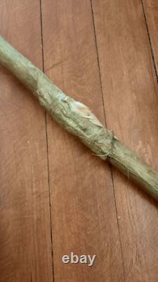 Antique Native American Stone War Club Rawhide Wrapped Handle Early Plains Tribe