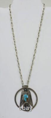 Antique Navajo Thunderbird and Snake Pendant Early Fred Harvey Jewelry