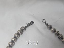 Antique Navajo Zuni Squash Blossom Sterling & Turquoise Necklace Patina