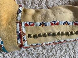 Antique Old Native American Kiowa Moccasins Early 1900s
