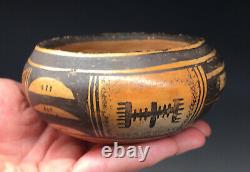 Antique POLYCHROME Nampeyo Hopi Yellow Ware Pottery Native American Early 20th