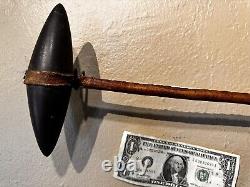 Antique Painted OLD 19c Native American Indian Plains Early Stone War Club