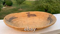 Antique Pima Basket with Eagle Bird Motif Native American Indian / Early 20th C
