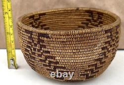 Antique Pomo Basket Native American Early 20th Century 5 X 3