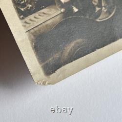 Antique RPPC Photograph Postcard Prop Car Young Men Indigenous Native American