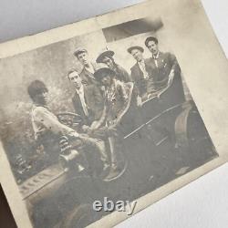 Antique RPPC Photograph Postcard Prop Car Young Men Indigenous Native American