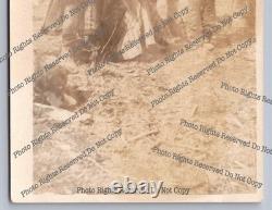 Antique RPPC early 1900s Native American Indians children Real Photo Postcard