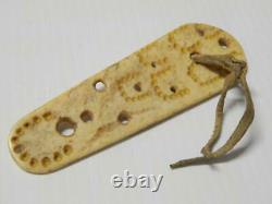 Antique Vintage Plains Buffalo Bone Roach Spreader Bison Track Design Early